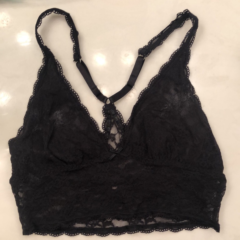 Black lace bralette Size medium.